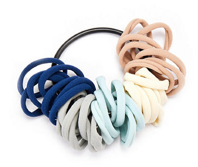 Neutral & Blue 35-Piece Hosiery Hair Tie Set
