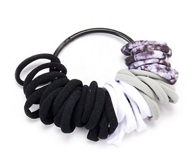 Grayscale & Tie-Dye 35-Piece Hosiery Hair Tie Set