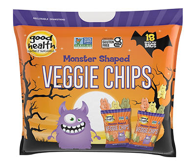 Monster Shaped Veggie Chips, 18-Pack