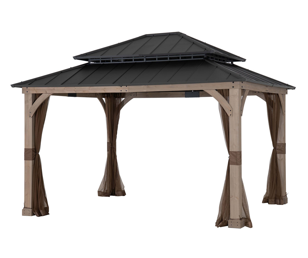 Broyhill San Marino Hard Top Gazebo Posts & Beams, (Box 1 of 3)