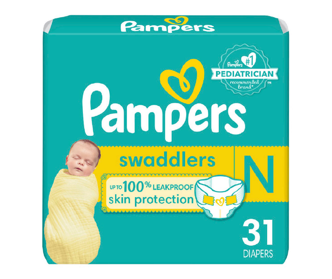 Newborn Swaddlers Diapers, 31-Count