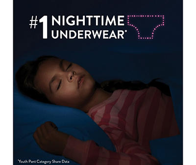 Goodnites Size S/M Nighttime Underwear for Girls, 14-Count