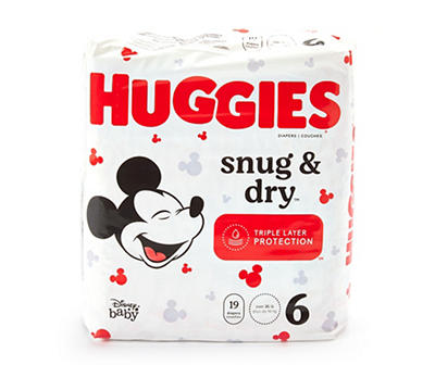 Huggies Snug & Dry Baby Diapers, Size 6, 19 Ct