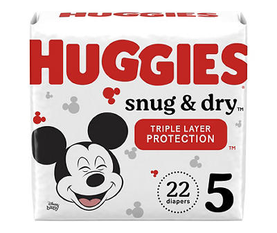Huggies Snug & Dry Baby Diapers, Size 5, 22 Ct