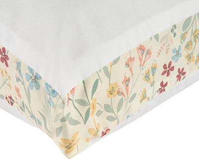 Ultra Soft Floral Gusset Standard Bed Pillows, 2-Pack