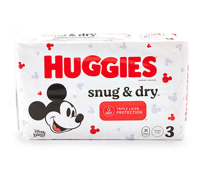 Huggies Snug & Dry Baby Diapers, Size 3, 31 Ct