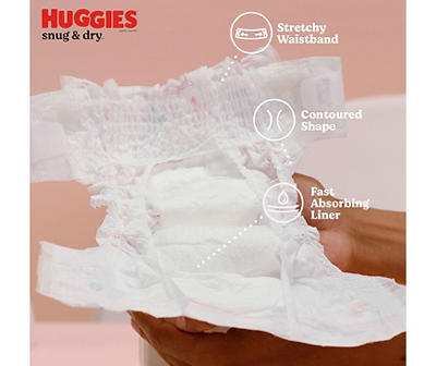 Huggies Snug & Dry Baby Diapers, Size 2, 34 Ct