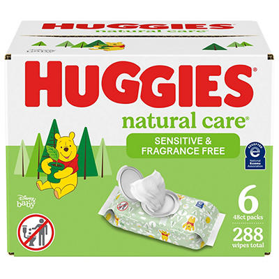 Natural Care Sensitive & Fragrance Free Baby Wipes, 288-Count