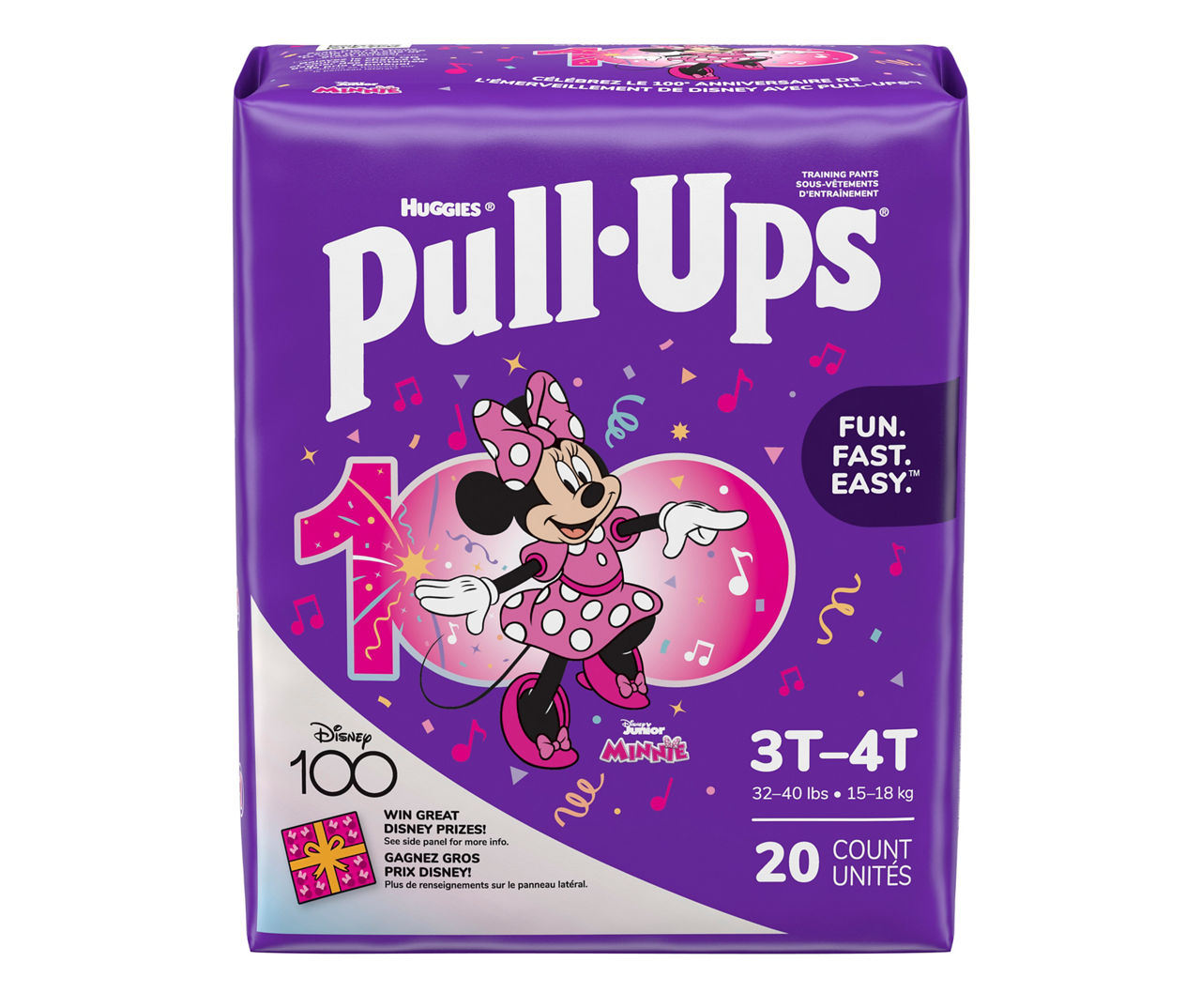 Pull-Ups Girls' Potty Training Pants, 3T-4T (32-40 Lbs), 20 Count, Diapers