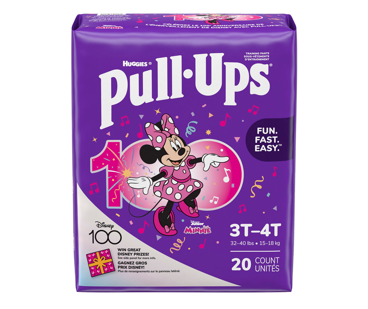 Huggies Size 3T-4T Pull-Ups Potty Training Pants for Girls, 20-Count