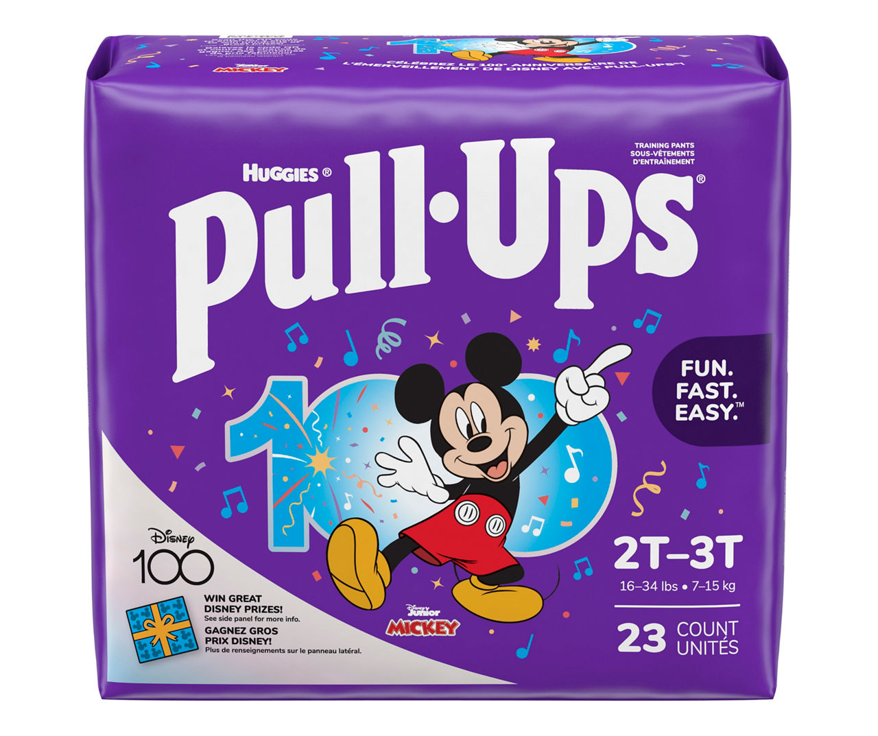 Huggies Pull-Ups Training Pants with Cool Alert for Boys, Size 2T