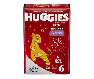 Huggies Little Movers Baby Diapers, Size 6, 16 Ct