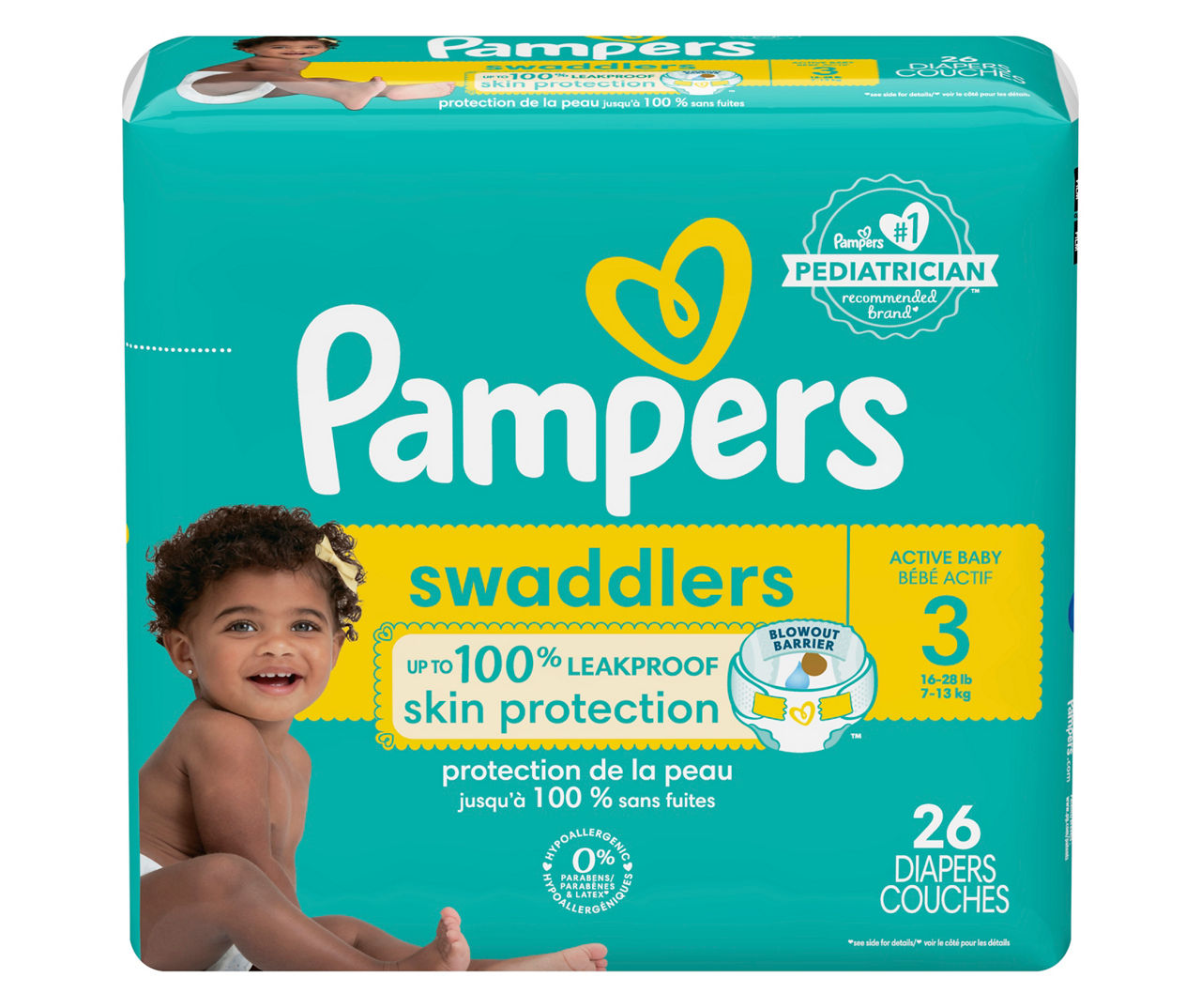 Size 3 Swaddlers Diapers, 26-Count