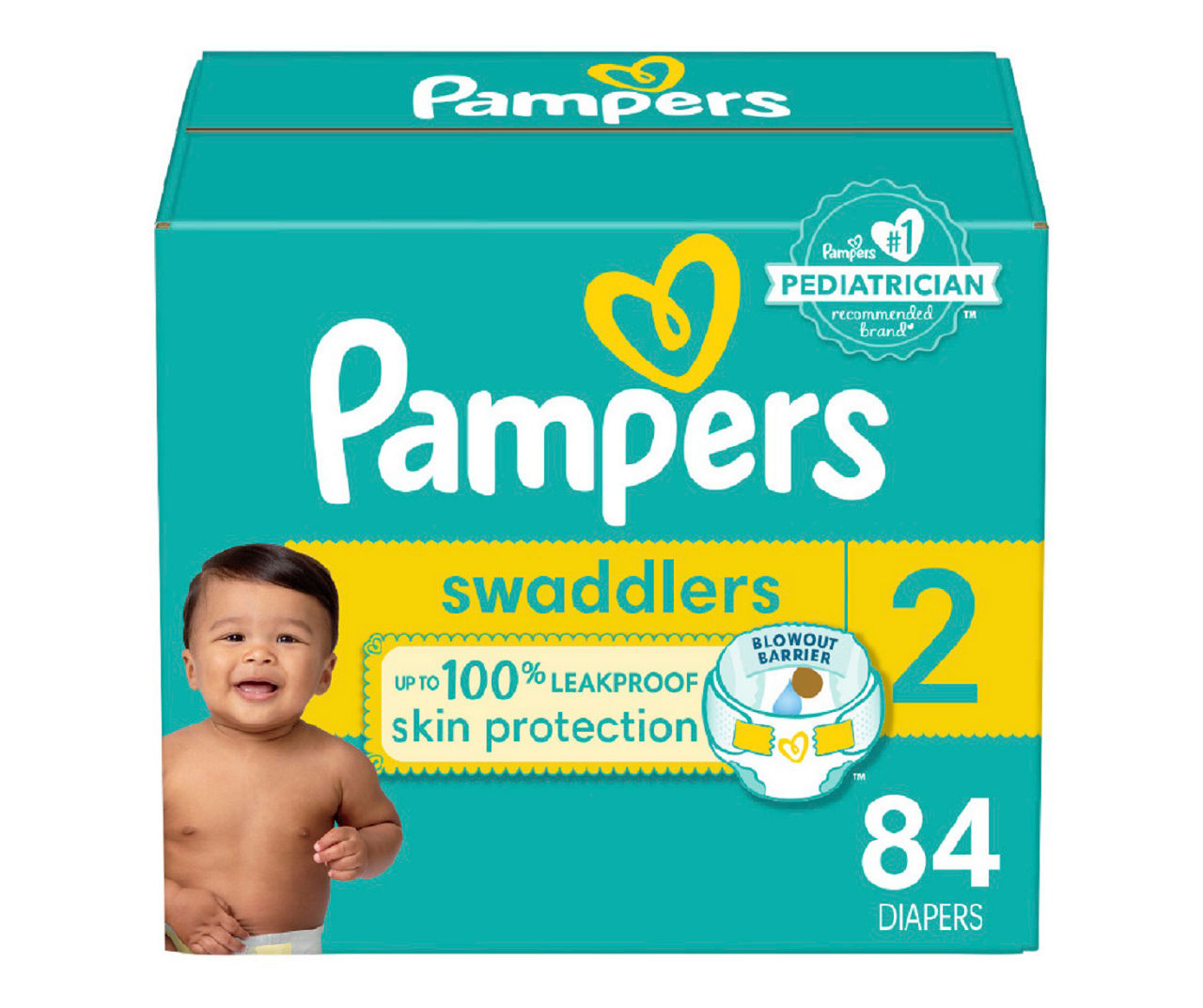 Size 2 Swaddlers Diapers, 84-Count