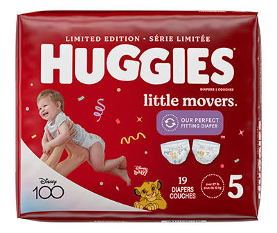 Huggies Little Movers Baby Diapers, Size 5, 19 Ct