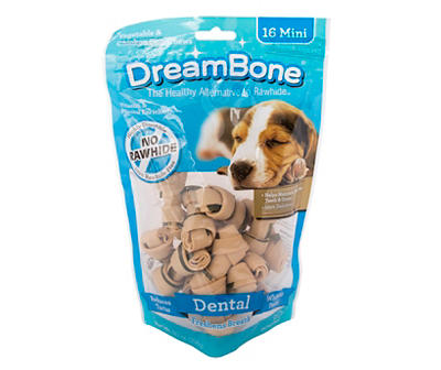Mini Dental Bone Dog Chew, 16-Pack
