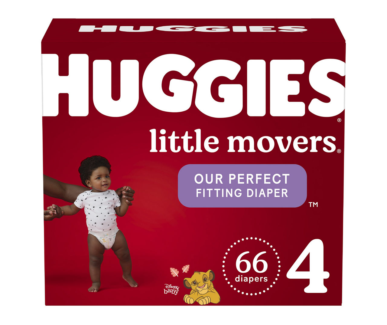 Huggies Huggies Little Movers Baby Diapers, Size 4 (2237 lbs), 66 Ct