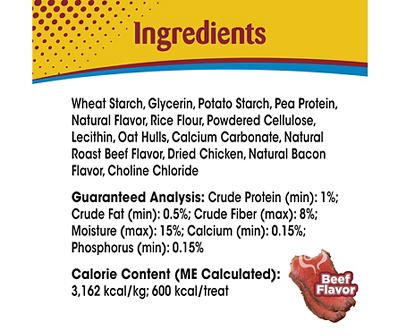 Nylabone Natural Nubz Beef Flavor Edible Dog Chew Treat