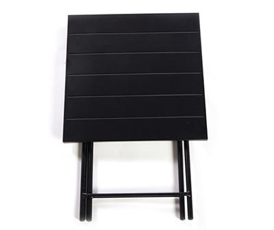 Black Steel Square Folding Patio Table