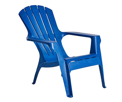 Blue Plastic Stack Outdoor Adirondack Chair