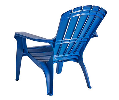 Blue Plastic Stack Outdoor Adirondack Chair