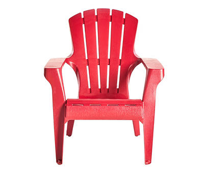 Crimson Red Plastic Stack Outdoor Adirondack Chair