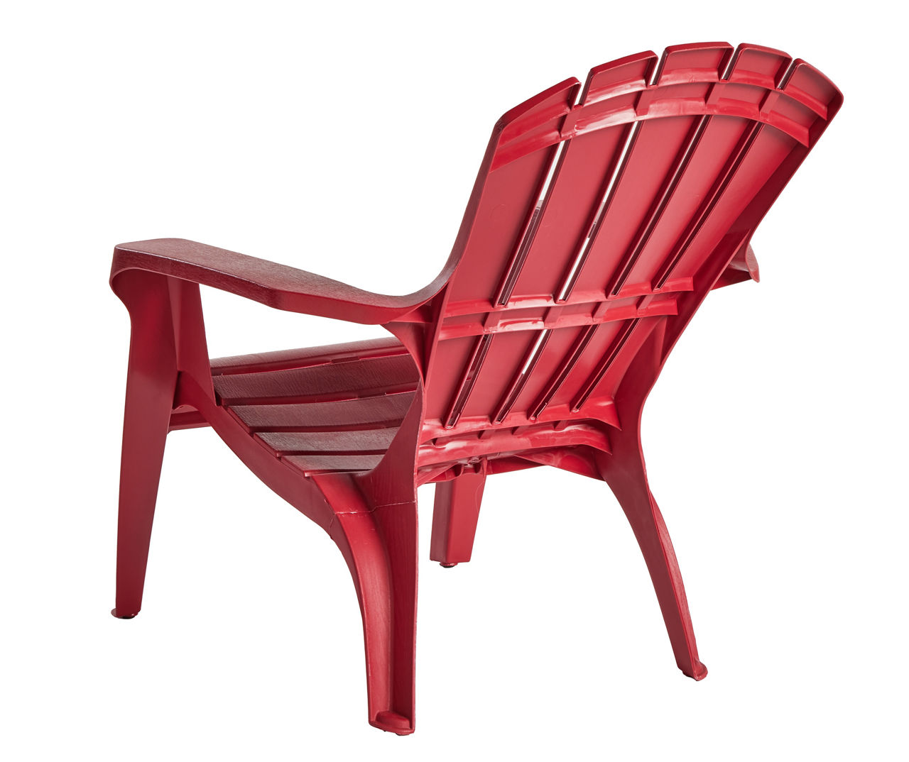 Gracious Living Crimson Red Plastic Stack Outdoor Adirondack Chair   810669088 A2 2 08072023