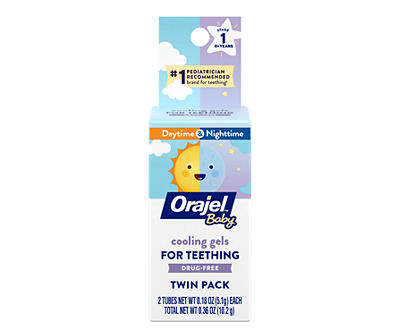 Orajel Baby Daytime & Nighttime Cooling Gels for Teething, Drug-Free, #1 Pediatrician Recommended Brand for Teething