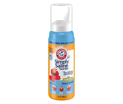 ARM & HAMMER Simply Saline Baby Nasal Mist 3.1 oz- Infant Safe- Drug Free- Help Relieve Baby Congestion