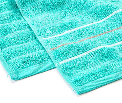 Somanic Turquoise & White Stripe Bath Towel