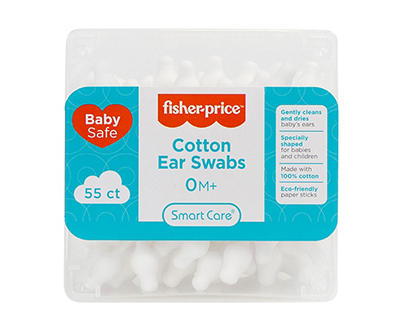 Infant Cotton Ear Swabs, 55-Count