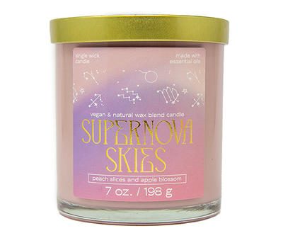 Supernova Skies Peach Slices & Apple Blossom Candle, 7 Oz.