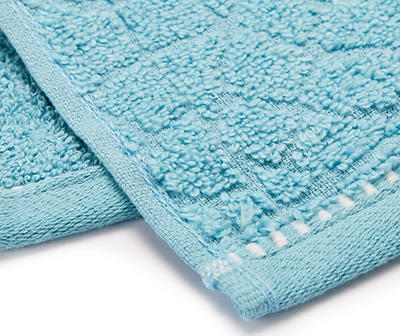 Tropicoastal Stillwater Blue Cotton Washcloths, 6-Pack