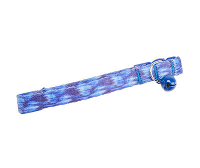 Blue Tie-Dye Cat Collar