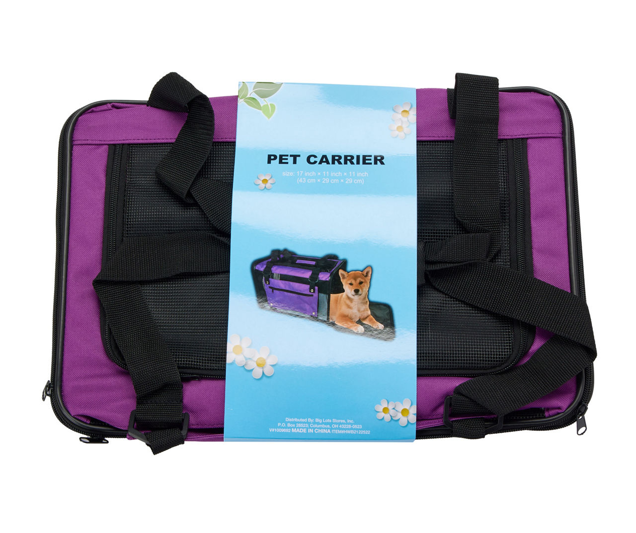 Purple Soft Sided Pet Carrier