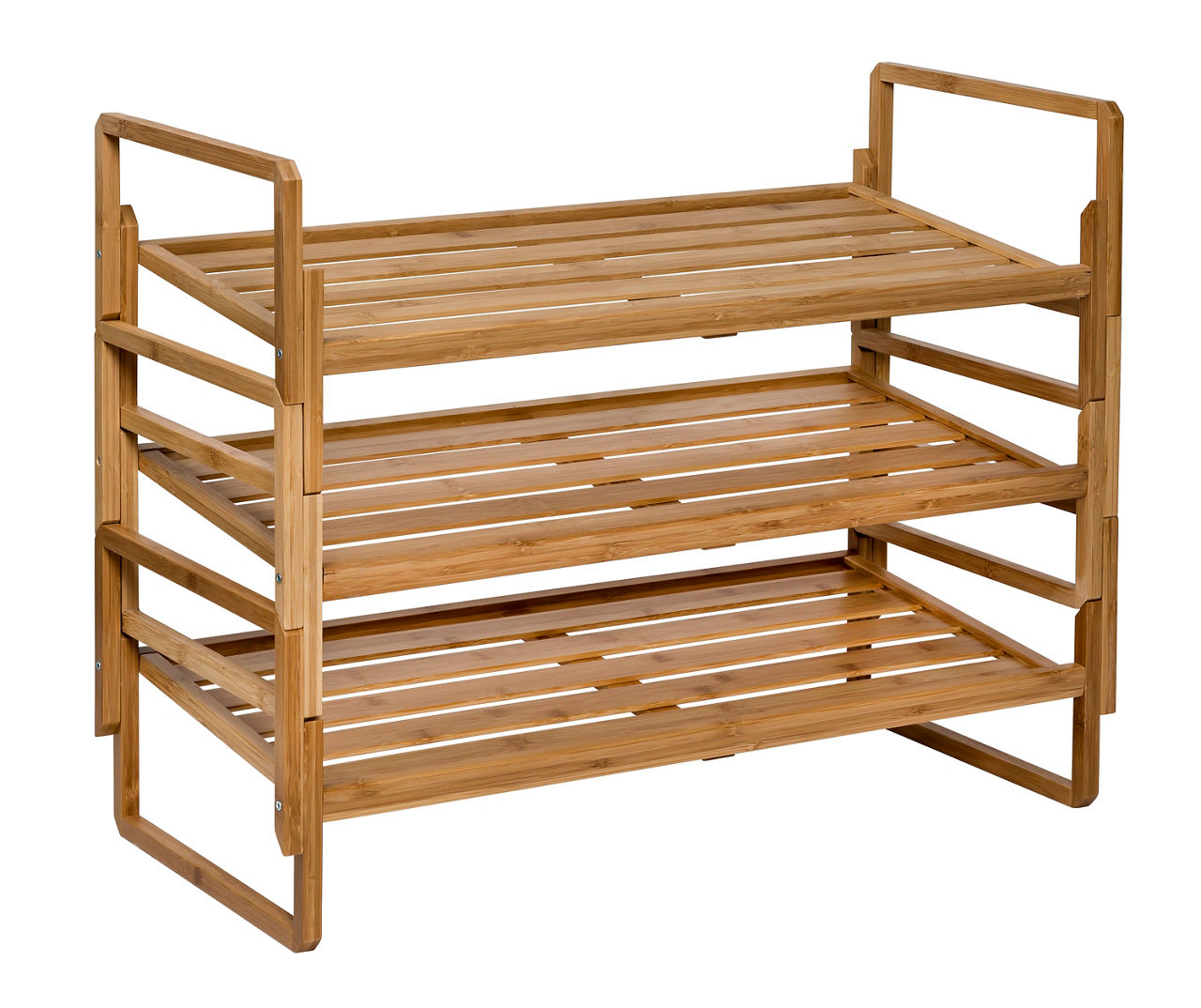 HoneyCanDo Natural Bamboo 3Tier Nesting Shoe Rack Big Lots