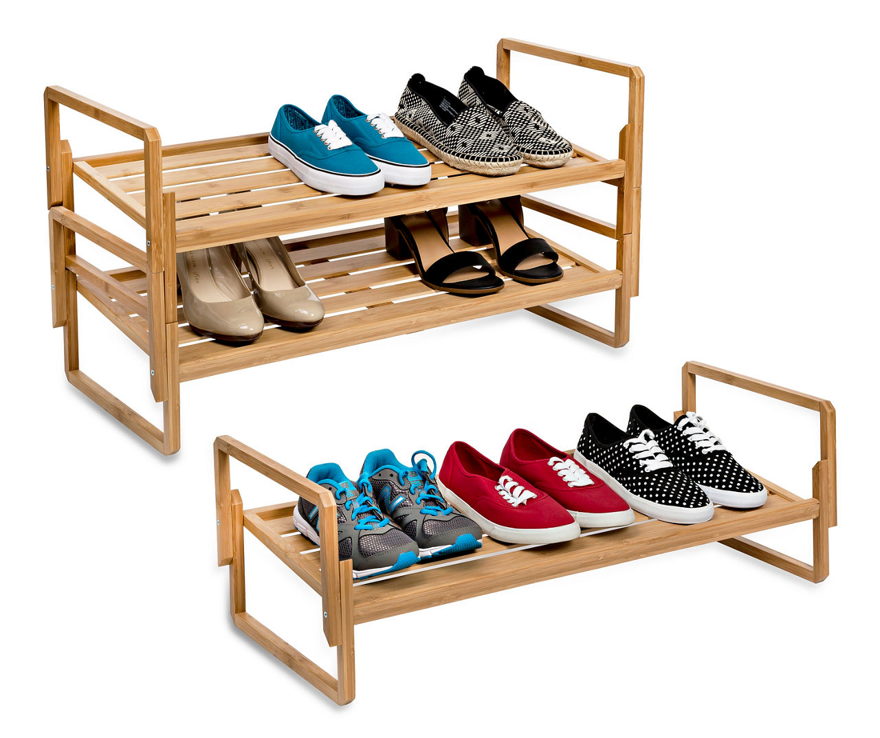 Honey-Can-Do 2-Tier Shoe Rack - Gray