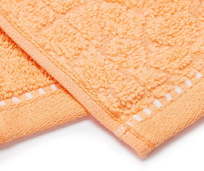 Tropicoastal Papaya Orange Cotton Washcloths, 6-Pack