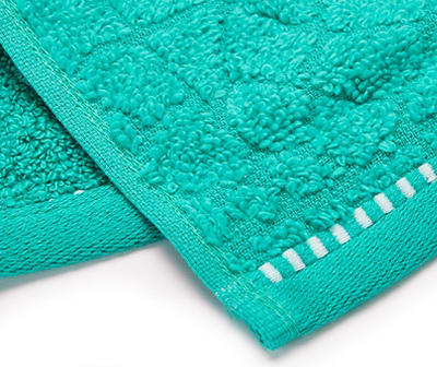 Tropicoastal Billard Green Cotton Washcloths, 6-Pack