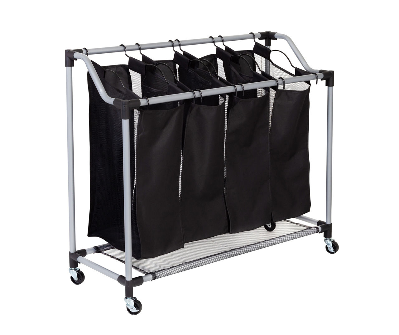 HoneyCanDo Black Deluxe Mesh Quad Laundry Sorter Big Lots