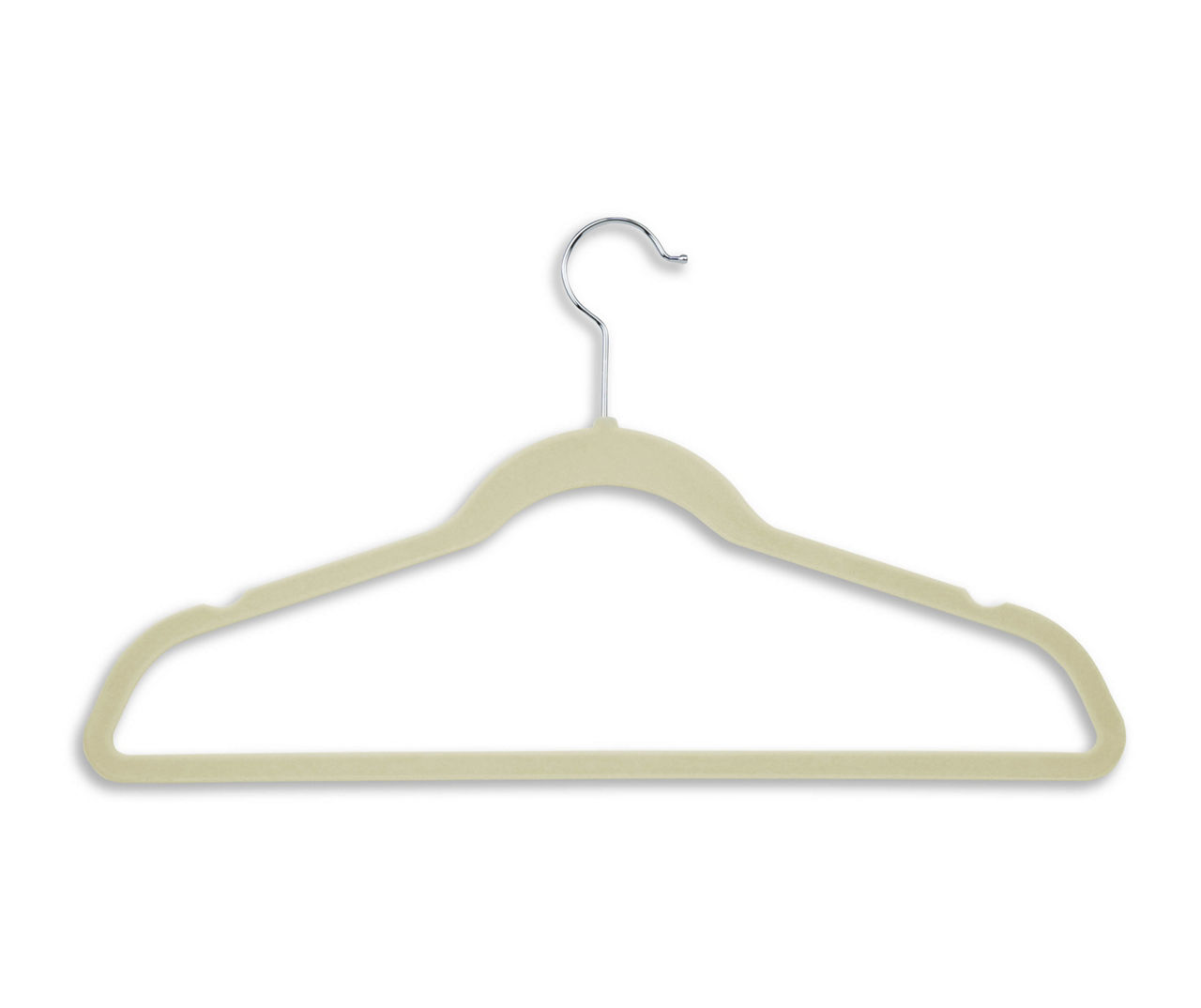 White Slim-Profile Non-Slip Velvet Hangers