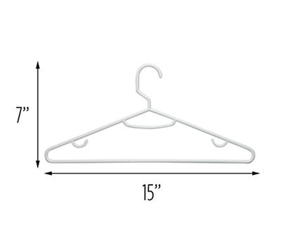 White Recycled Plastic Hangers, 60-Pack