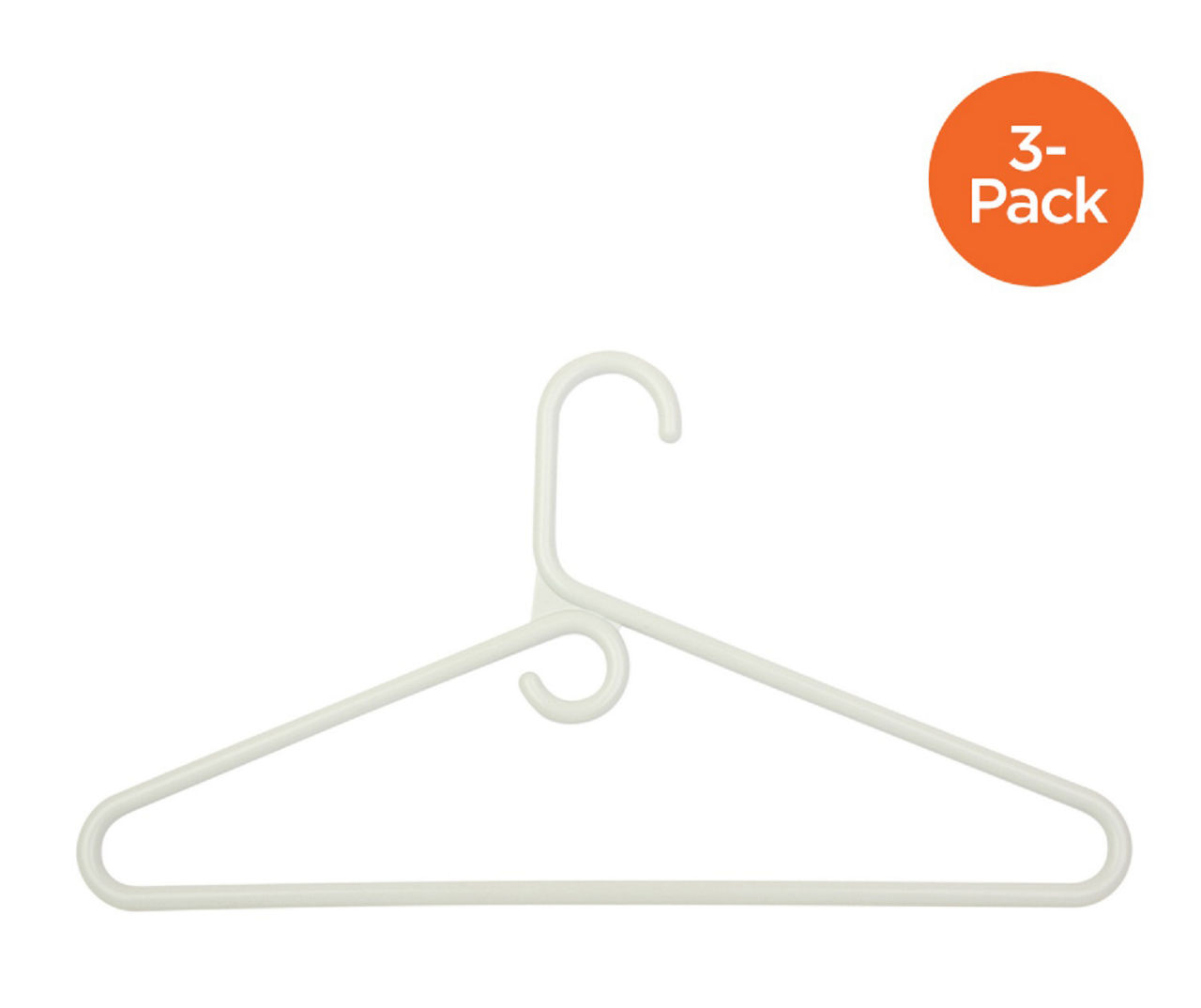 Jumbo Thick White Hangers (Made in the USA) 9 Pack