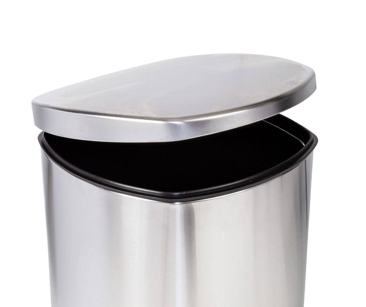Fingerhut - Honey-Can-Do Stainless Steel Step 13-Gallon Trash Can with Lid