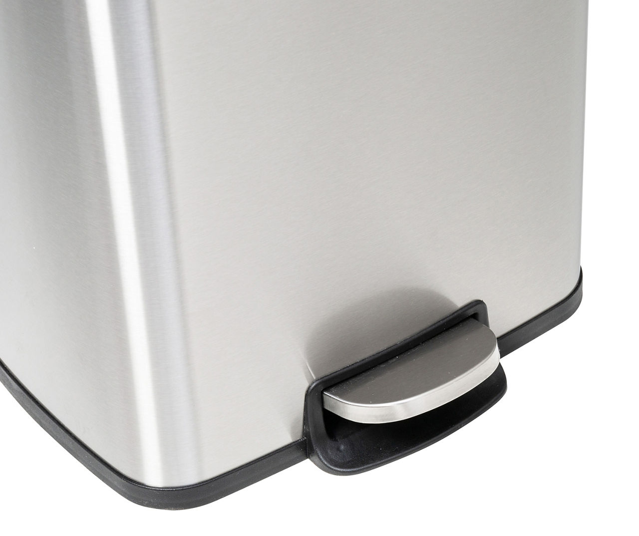 Stainless Steel Rectangular 2-Piece Pedal Soft-Close Trash Can Set