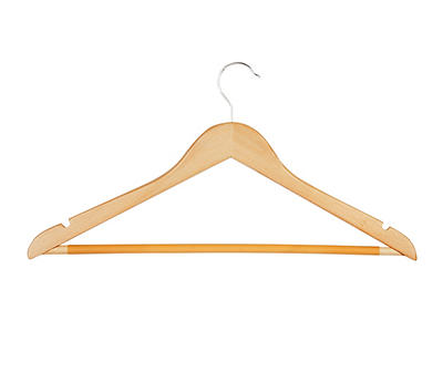 Maple Finish Non-Slip Swivel Hangers, 24-Pack