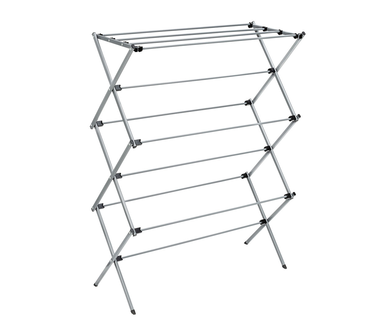 Brookstone Clothes Drying Rack, Foldable Large Drying Hanger for Indoor and Outdoor Use, Gray