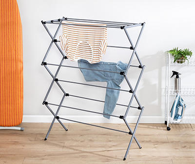 Gray Oversize Collapsible Drying Rack