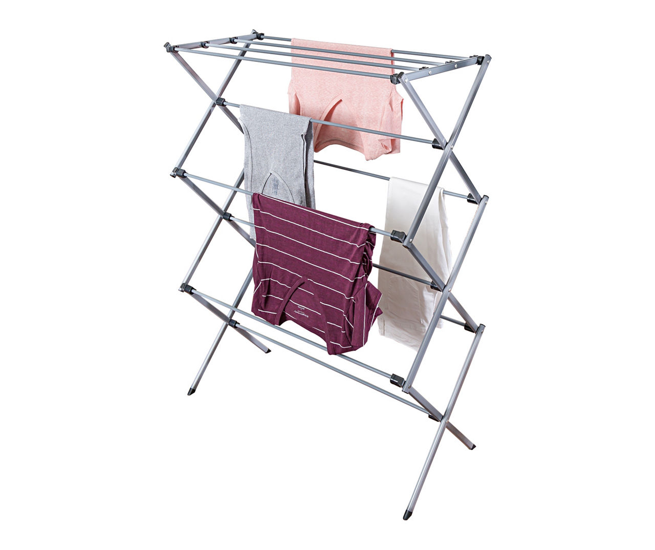 Brookstone Clothes Drying Rack, Foldable Large Drying Hanger for Indoor and Outdoor Use, Gray