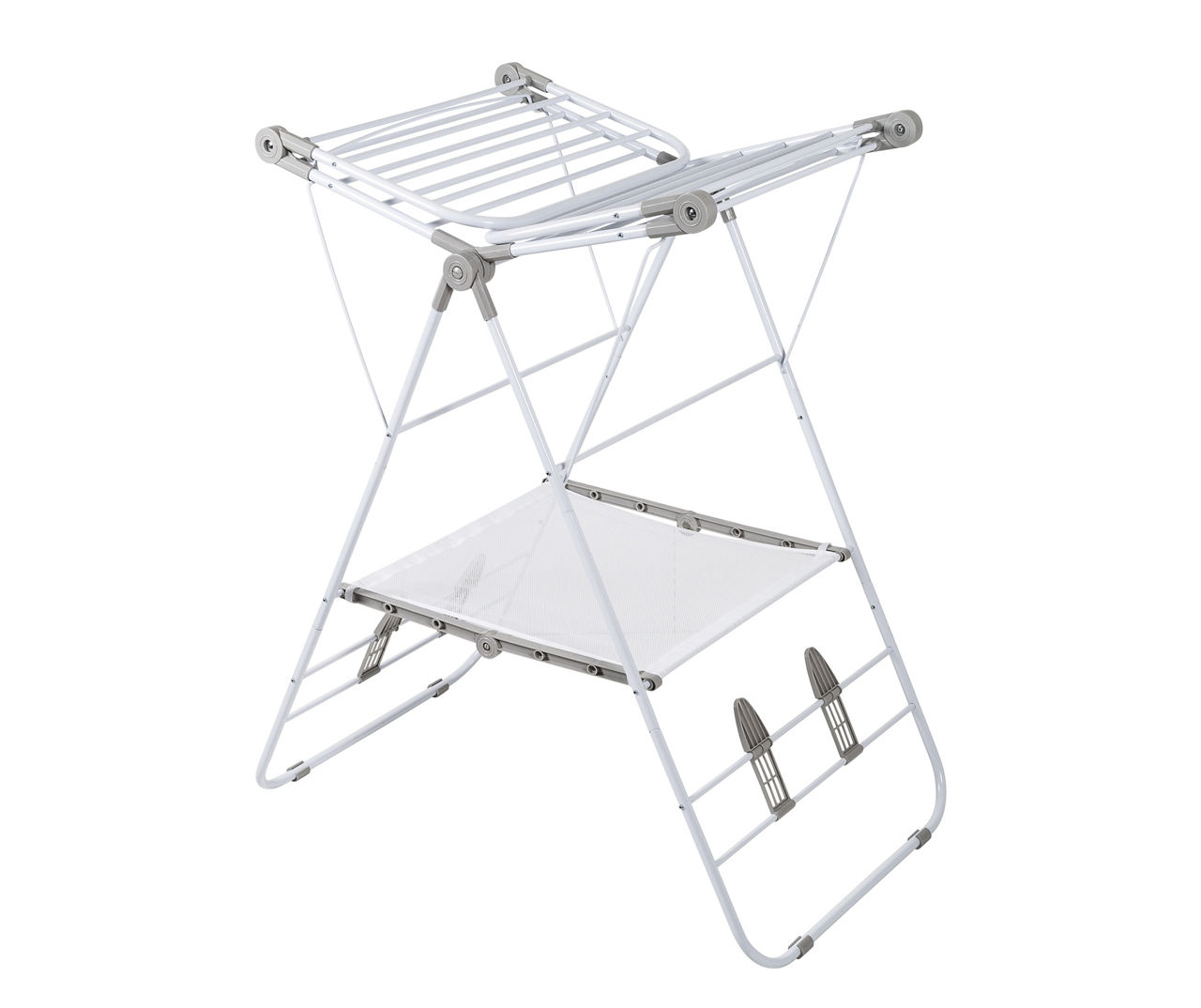 Honey-Can-Do White Expandable Folding-Wing Drying Rack